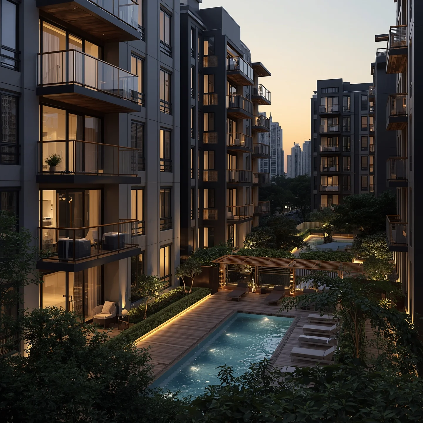 Luxury Urban Apartment Complex