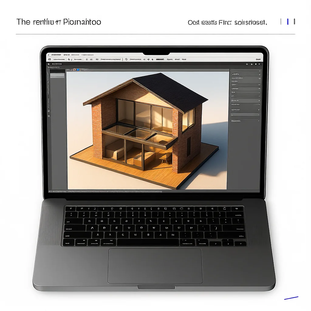 Advanced techniques in 3D architectural design online with lighting and materials