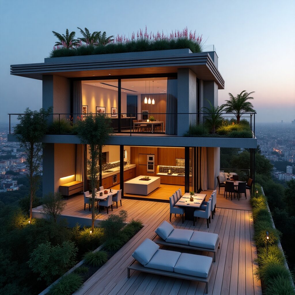 Affordable low-budget 2 BHK house elevation with brick and concrete finish