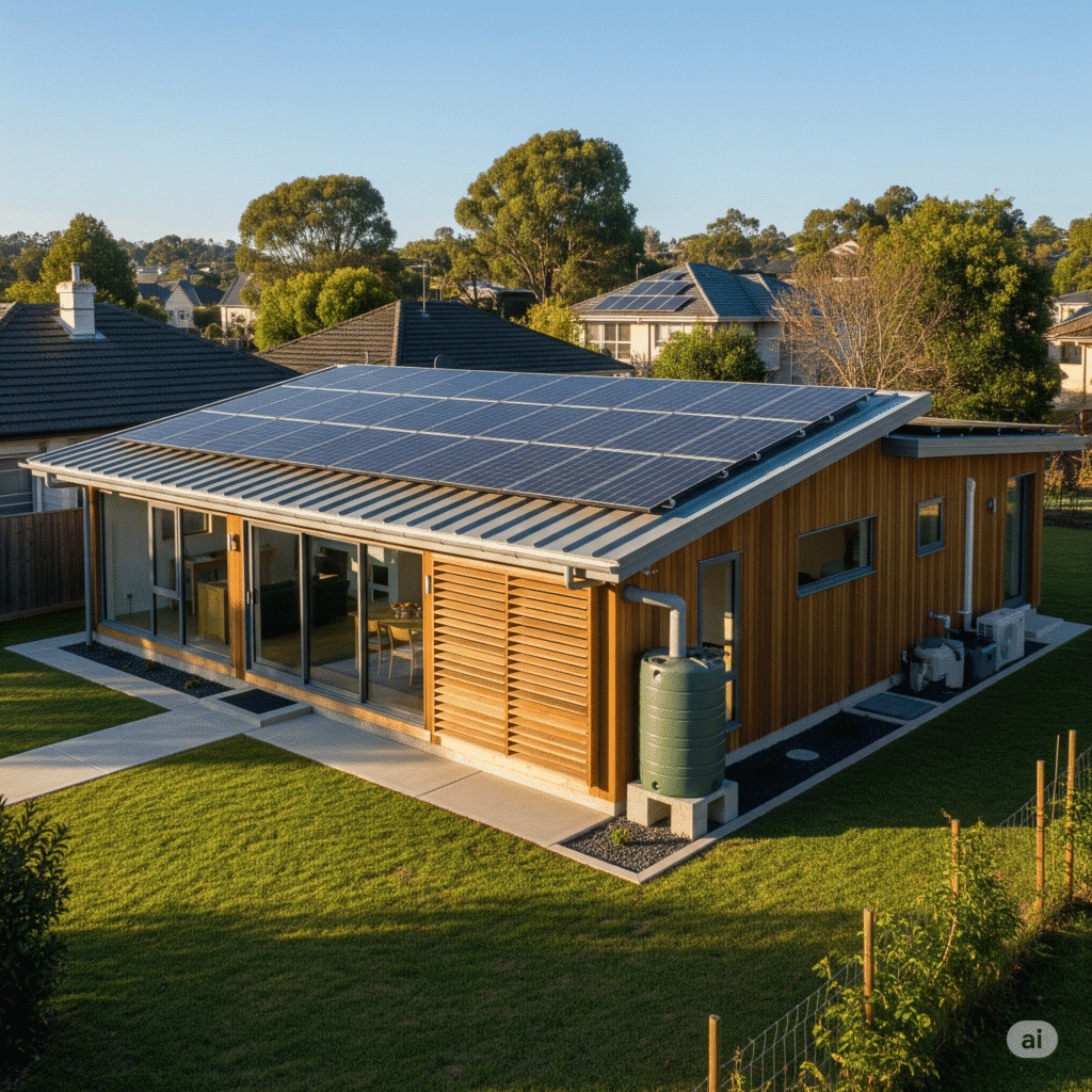 Sustainable modern home design 2025 with eco features