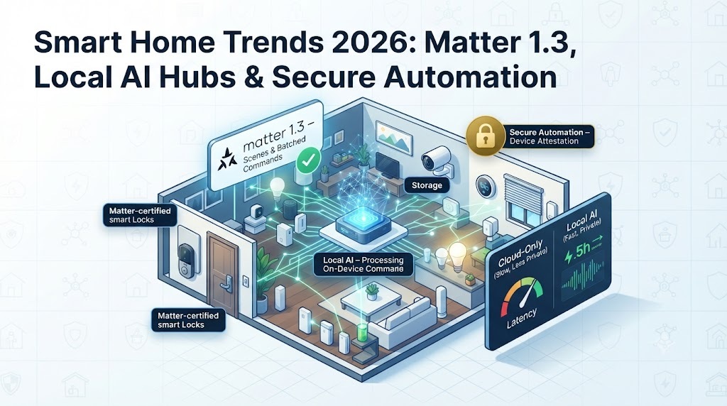 Smart Home Trends 2026: Matter 1.3, Local AI Hubs & Secure Automation