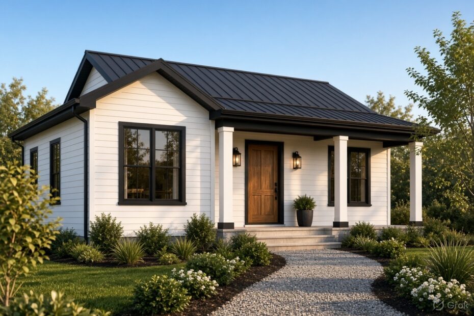 Exterior paint color combinations modern farmhouse white black wood door