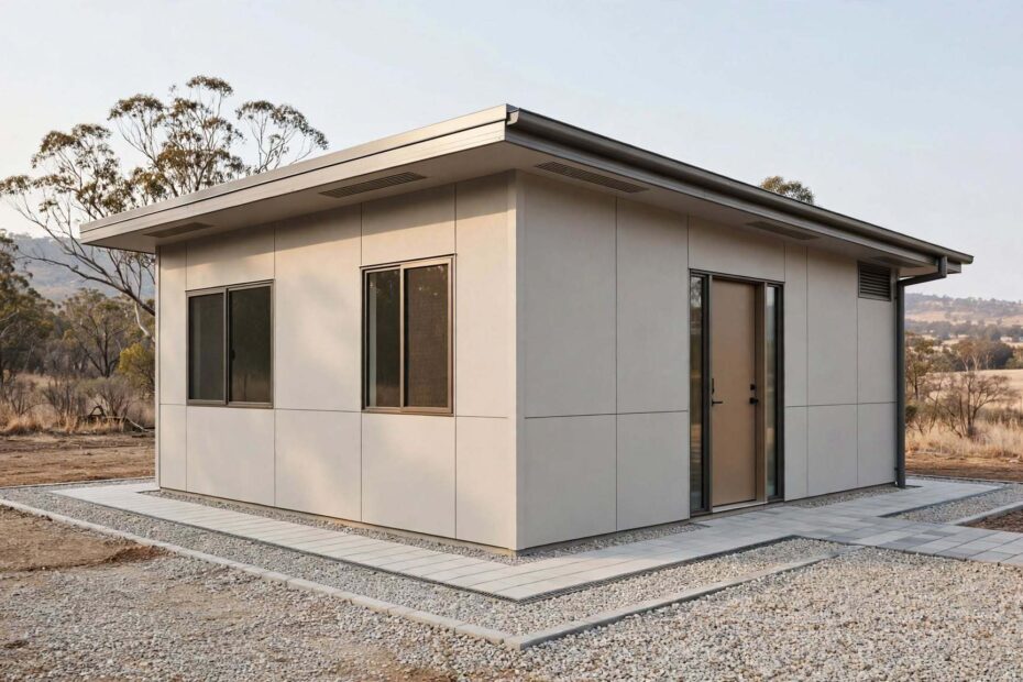 Fire-resistant home design — materials, compact shape, defensible space and glass that give a house a better chance against embers and radiant heat